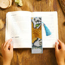 Diamond Paint Leather Bookmark Tassel Special Shape Drill Mark (S39-Tiger)