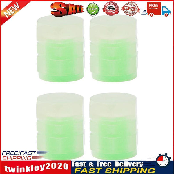 Luminous Stem Cover Tire Valves Caps Universal Valves Nozzles (4pcs Green) Newly