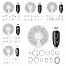 Rivet Mixed Size DIY Manicure Chain Beads Hollow Metal Moon Star Nail Studs