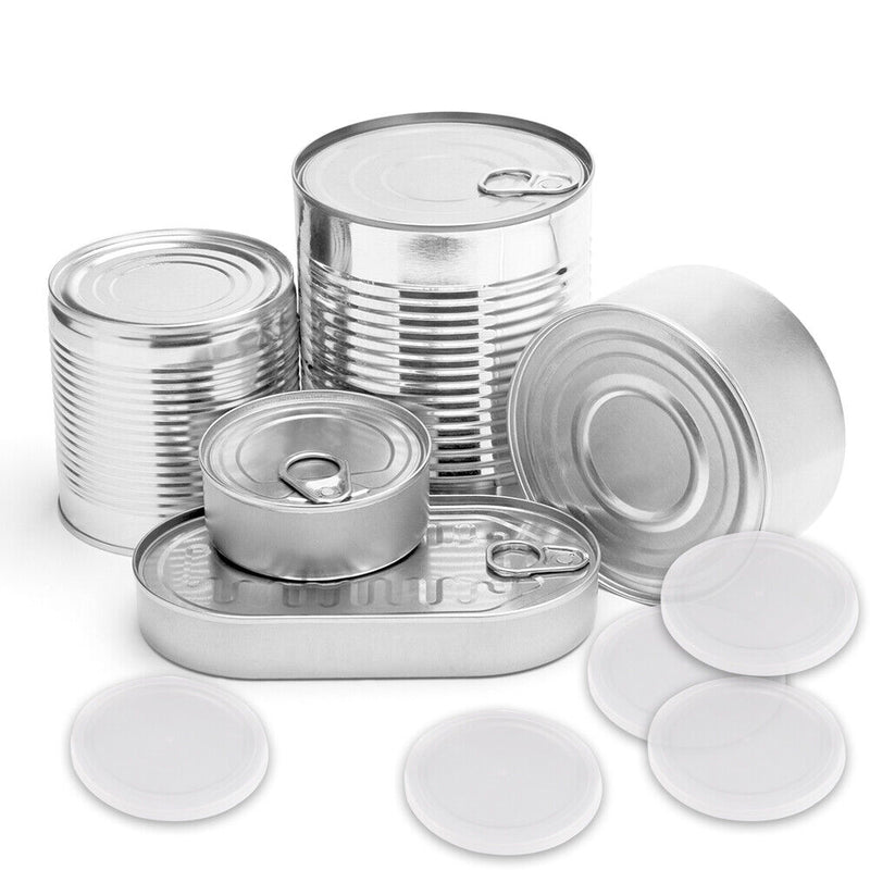 5pcs Reusable Food Storage Tin Cover Cans Lids Round Dog Cat Canned Sealer