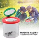 Kids Cylindrical Crawler Spider Insect Box Magnifying Glass Magnifier (Red)