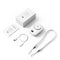 Digital Silent Cooling Fan Leafless Travel Personal Wearable Fans (White)