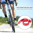 MTB Bike Road Quick Release Seat Post Clamp Saddle Tube Clip (Red 31.8mm)