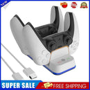 Charger for DualSense Dual USB Type C Charging Cradle with Indicator USB Cable