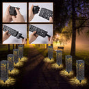 Solar Waterproof Hollow Lamp Lawn Stakes Sensor Garden Light (Warm White) Newly