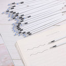 Signature School Medium Nib Core White Color Shell Gel Pen Refills Black Ink