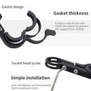 Bike Handlebar Extender Lightweight Durable Alloy Bracket Holder (Black)