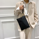 Women Fashion PU Leather Diamond Stud Clutch Business Female Quilted Satchel Bag