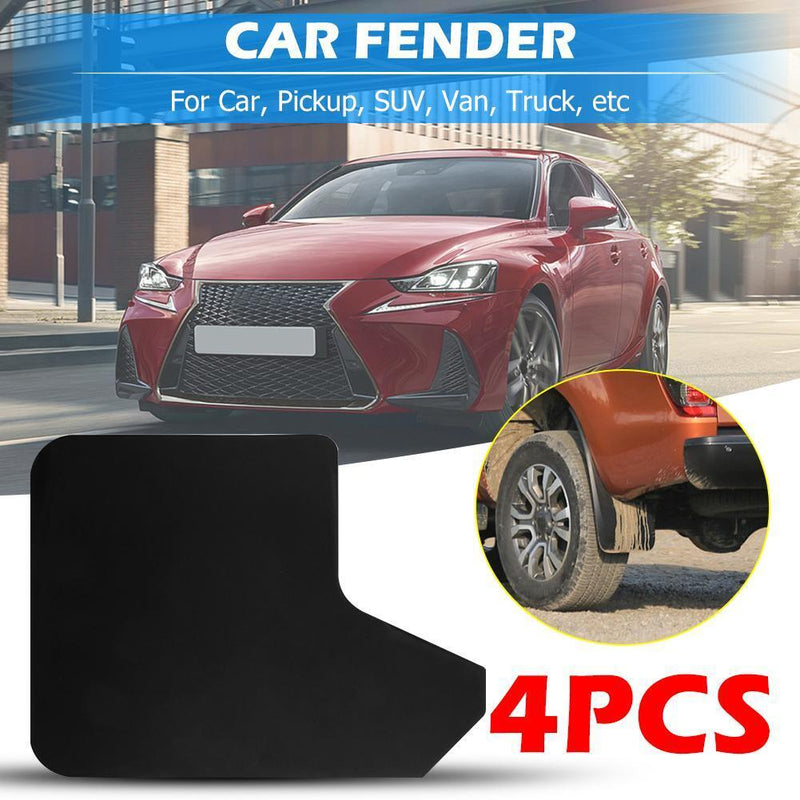 4pcs Fender Mud Flaps Splash Guards with Rivets Universal for Car SUV Van Pickup