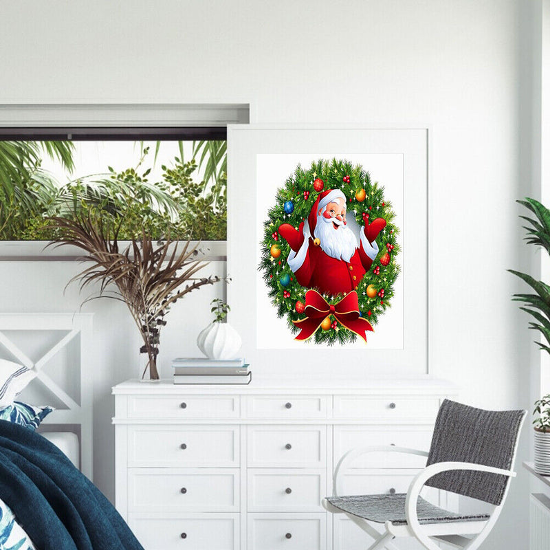 Santa Claus Hand Painted Drawing DIY Art Canvas Oil Kit Paint By Numbers Decor