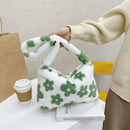 Women Soft Warm Plush Handbags Autumn Winter Fluffy All-Match Phone Evening Bags