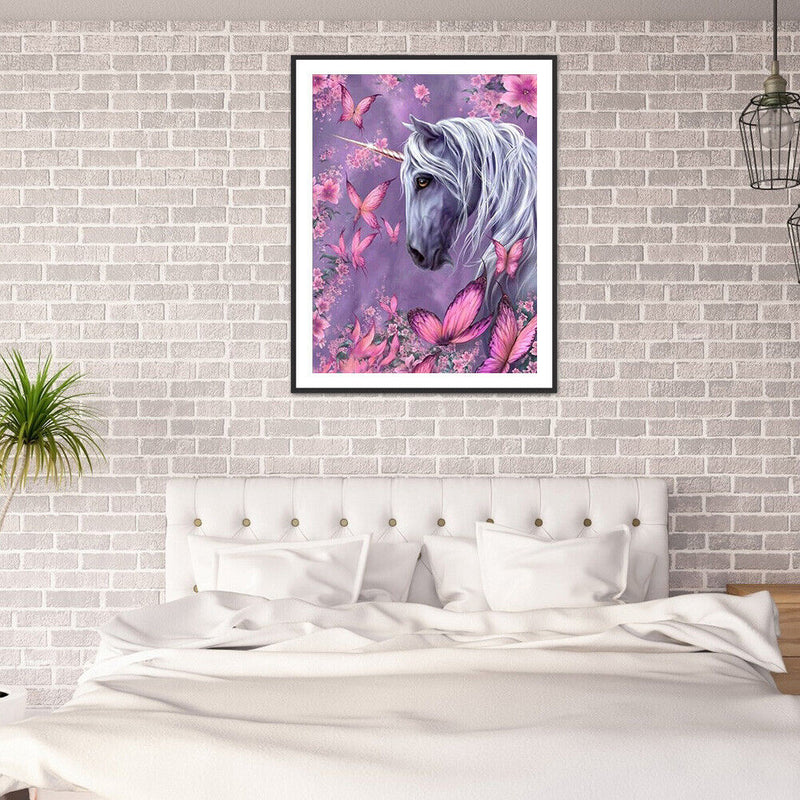 5D Diamond Painting Butterfly Horse Full Round Drill DIY Crafts Mosaic Pictures