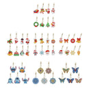 10pcs DIY Acrylic Full Special Drill Diamond Datura Keychain Kits