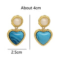 For Women Luxury Blue Turquoise Dangle Earrings Earrings Jewelry Stud Earrings