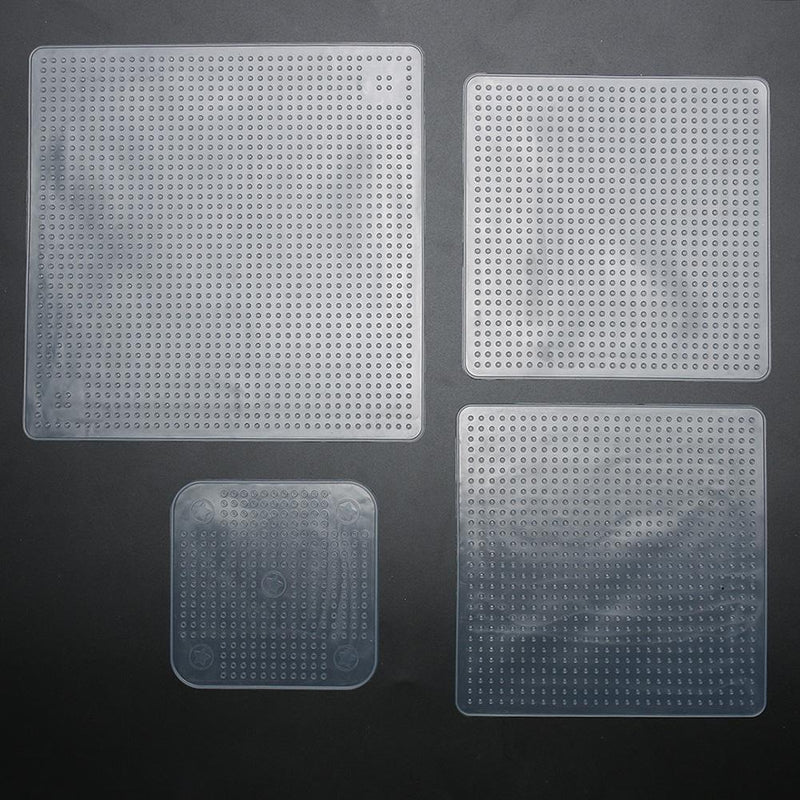 3x4pcs Silicone Fresh Food Grade Plastic Wrap (White)