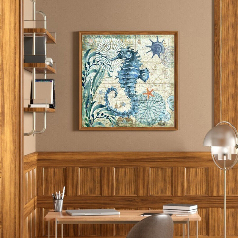 Round diamond Painting 5D DIY Seahorse World Full Drill Rhinestone Picture Newly