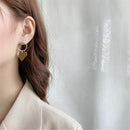Personality Jewelry Chain Love Earrings Geometric Asymmetric Dangle Earrings