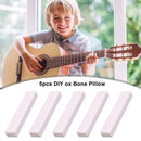 5pcs Bone Guitar Bridge Slotted Nut Saddle for 6 String Bass Instrument Parts