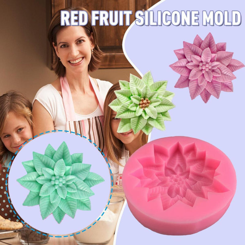 Holly Leaf Silicone Mold Cake Baking Chocolate Candle Tools Christmas Decor`