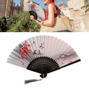 Chinese Style Bamboo Retro Silk Folding Fan Craft Party Favor Dance Hand Fans