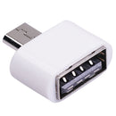 Micro USB Cable Adapter USB 2.0 to USB OTG Converter for Mouse (White 1pc)