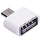 Micro USB Cable Adapter USB 2.0 to USB OTG Converter for Mouse (White 1pc)