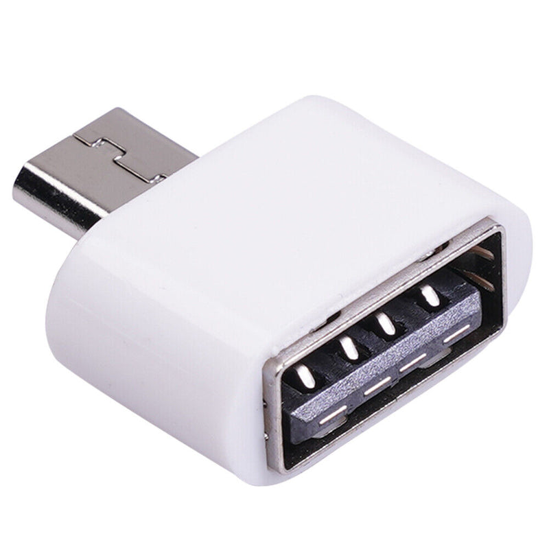 Micro USB Cable Adapter USB 2.0 to USB OTG Converter for Mouse (White 1pc)