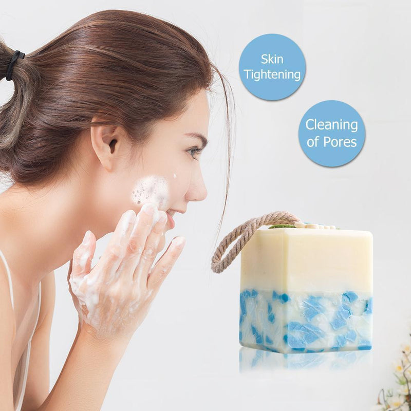 Anti Fungus Handmade Soap Bath Whitening Soap Shampoo Wedding Gifts (Blue)