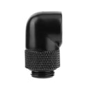 G1/4 Thread 90 Degree Fitting Adapter Rotary Water Cooled Connector(Black) Newly