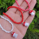 Bohemian Wild Acrylic Pendant Clavicle Chain Mushroom Necklace Candy Colors