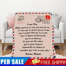 Reversible Flannel French Letter Pattern Tapestry Sofa Blanket (Daughter M)