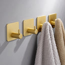 Wall Hooks - Bathroom Kitchen Supplies 4 Pack Stick on Wall Adhesive Door Hooks