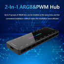 5V 3 Pin ARGB Fan 4Pin PWM HUB 1 To 9 Splitter For PC Case Controller Adapter