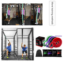 Elastic Resistance Band Exercise Expander Gym Fitness Strength Belt (4pcs) Newly