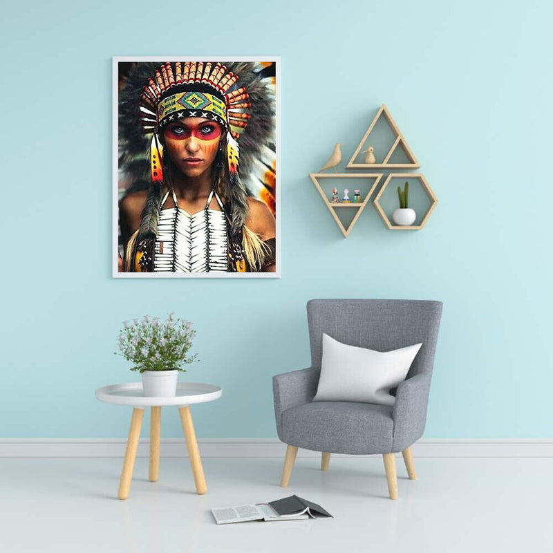 DIY Diamond Painting Indians 5D Full Round Diamond Mosaic Home