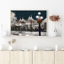 Hand Painted on Canvas DIY Castle in Snow Oil Paint By Numbers Drawing Kit Craft