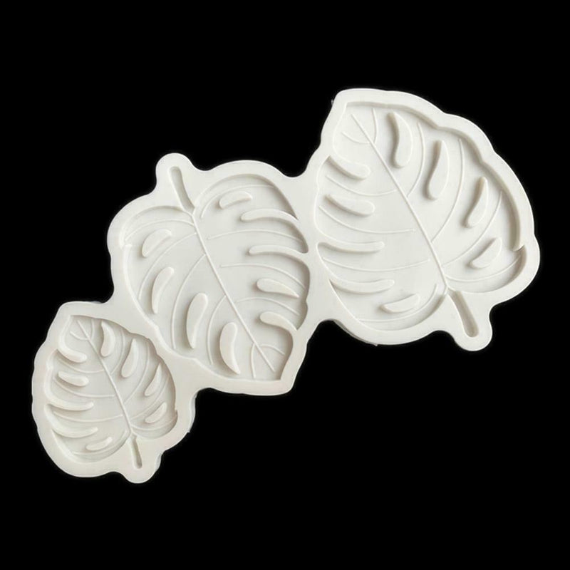 Tropical Leaf Palm Silicone Fondant Sugarcraft Mould Baking Mold AU HOT Q1D6