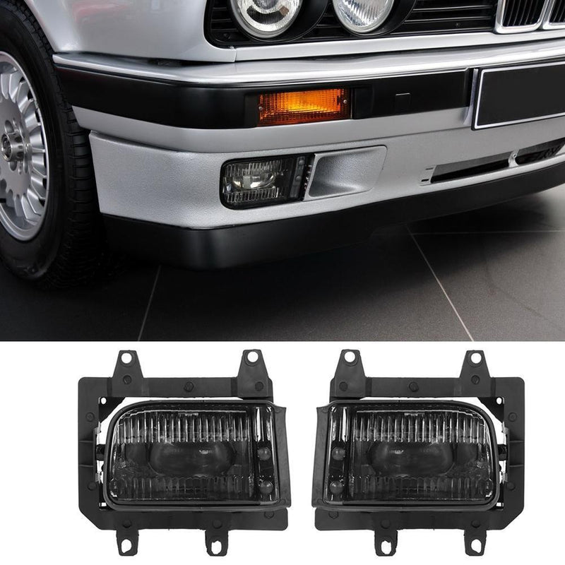 2pcs Front Left+Right Bumper Fog Lights Lamps+Bulbs Kit for E30 318i 325 85-93