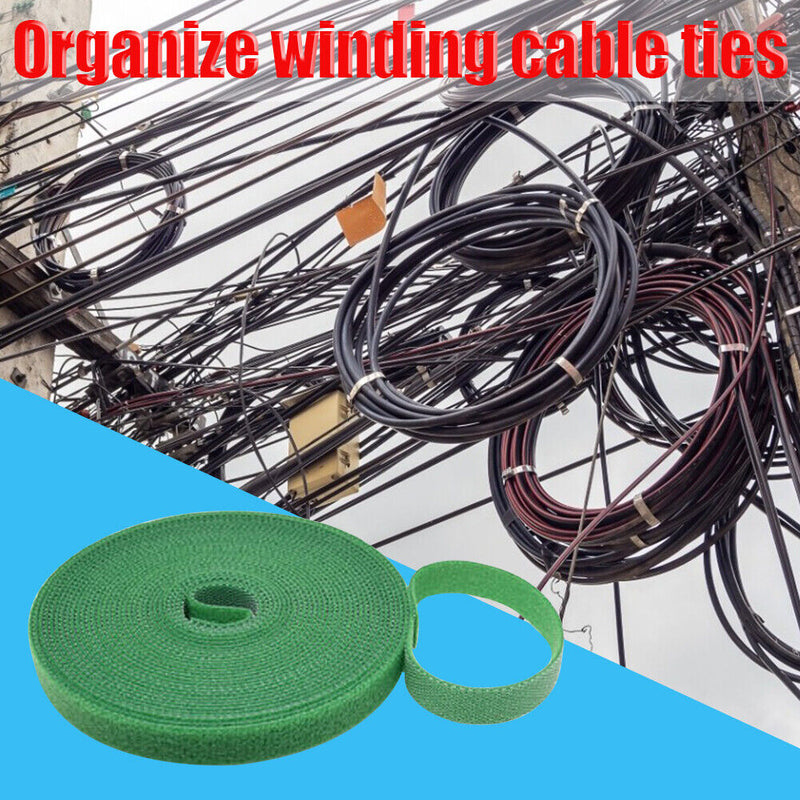 Portable Line Wrap Band Wire Organizer Holder Self Adhesive Cable Fastener Tape