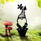 Metal Trunk Gnome Ornament Backyard Lawn Stakes Yard Art Outdoor Garden Decor