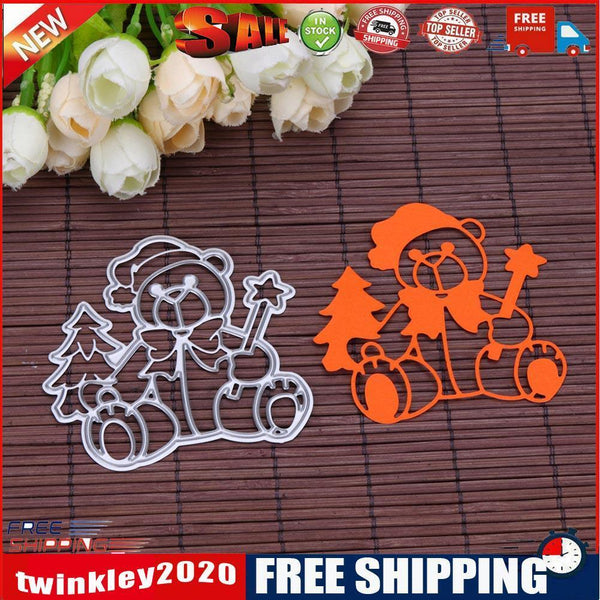 Gift Bear Cutting Dies Stencils Scrapbook Embossing DIY Craft Album Card-17