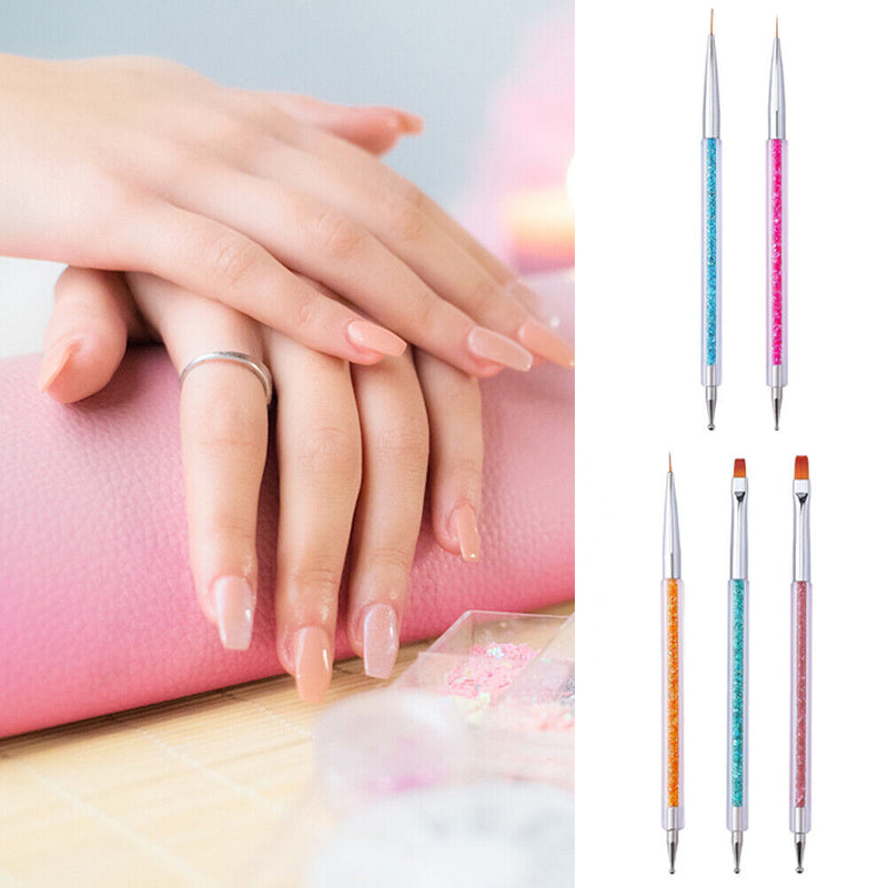 5pcs Nail Polish Gel Painting Pen DIY Lines Stripes Grid Drawing Manicure Liner