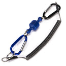 Magnetic Net Release Keeper with Lanyard Carabiners for Fly Fishing (Blue)