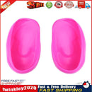 1 Pair Salon Hair Dye Silicone Ear Cover Barber Anti Staining(Rose red) Newly