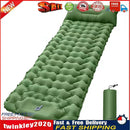 Outdoor Sleeping Pad Built-in Foot Air Pump Inflatable Mattress (Green) Newly