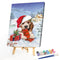 Christmas Puppy Oil Paint By Numbers Kits Canvas Drawing DIY Coloring Pictures