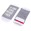 Funny Humor Words Printed Socks Cotton Casual Socks Unisex Socks (Gray)