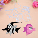 snowvirtuos 7pcs fish DIY embossing metal cutting tools stencils for scrapboo