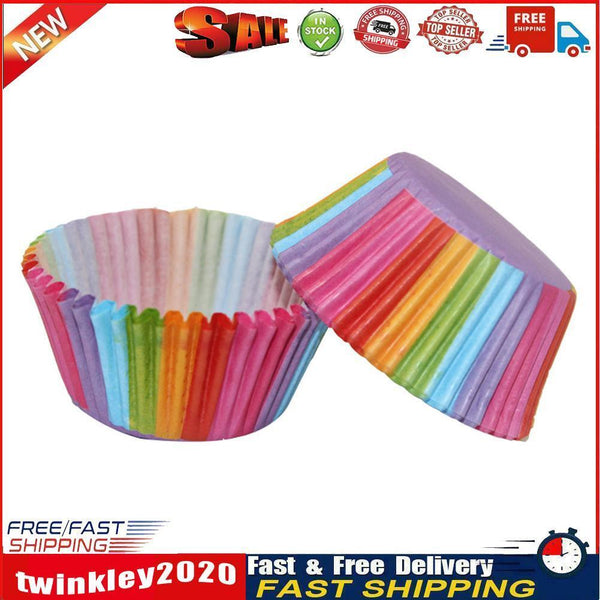 100pcs Paper Cupcake Cup Aluminium Foil Muffin Baking Cups Bakeware Mold Newly