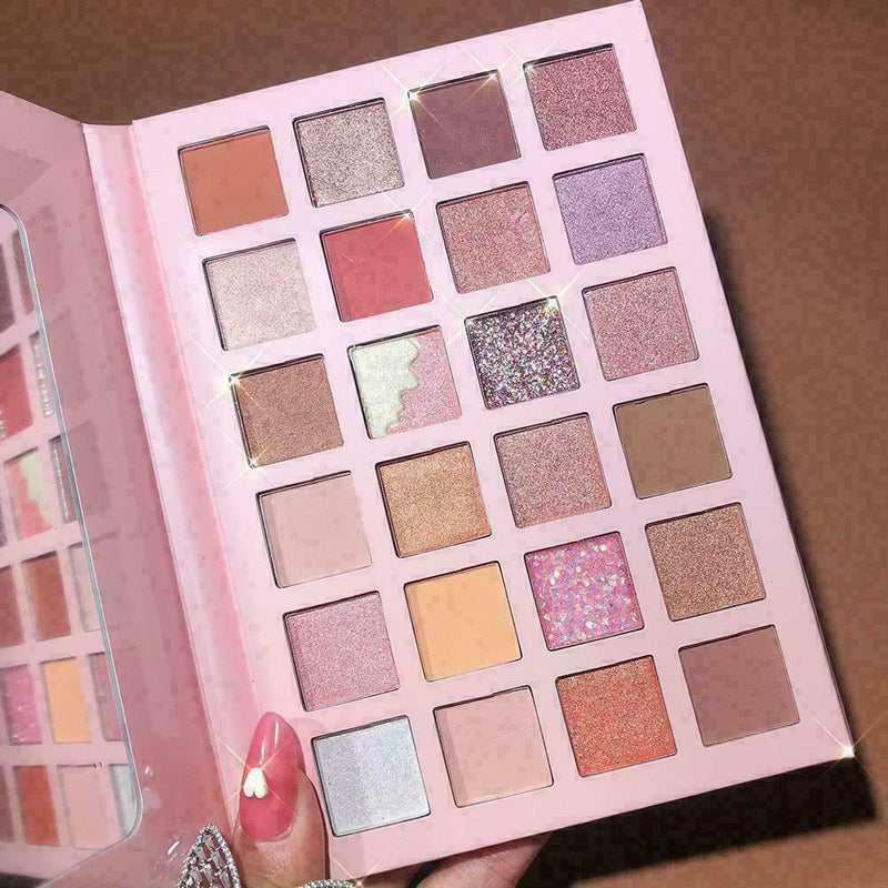 24 Farbe Lidschatten Glitter Perlglanz Wasserdicht Anfänger T8E2 J7 8U9I T3L8